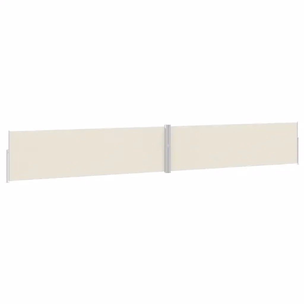 vidaXL Tenda Laterale Retrattile per Patio in Poliestere e Acciaio, Colore Beige, L: 1200 cm, H: 170 cm – 2