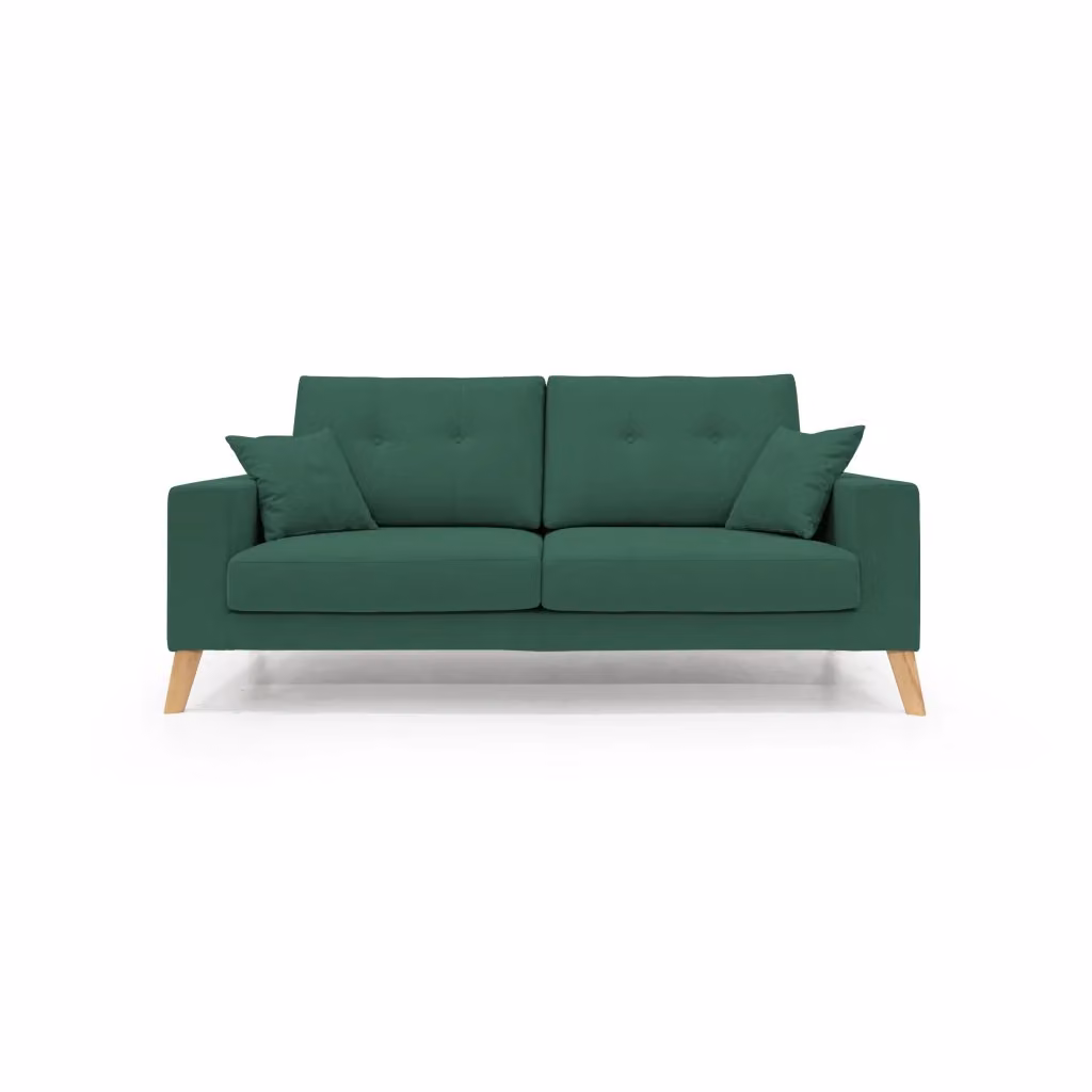 Divano moderno Danish Divani.Store in tessuto impermeabile verde L: 186 cm – 2