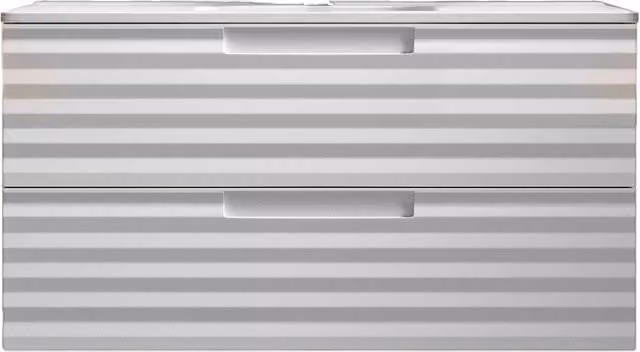 Mobile bagno sospeso 100 cm Bianco ondulato Denver Senza Specchio Bonussi