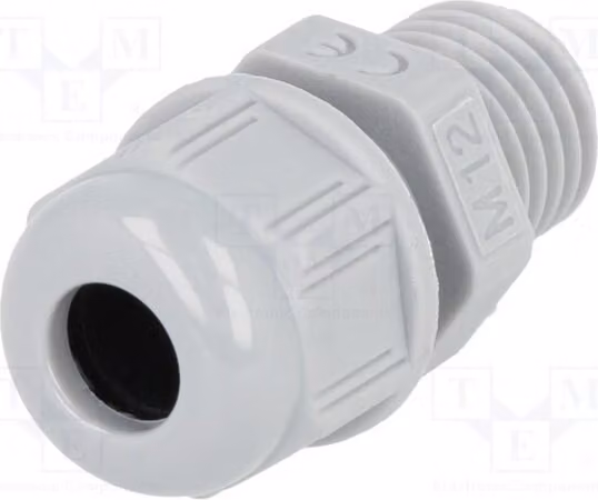 1 x Raccordo per cavo M12, passo 1,5, materiale: IP68, colore grigio scuro, codice prodotto: 93600-0337, codice articolo: 7000.7821.0