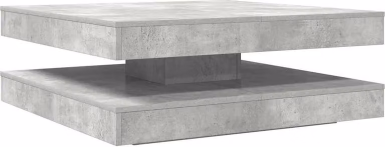 Tavolino da Caffè Girevole a 360 Gradi Grigio 90x90x34,5 cm