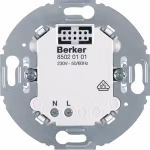 Berker 85020101 Inserto di alimentazione per sistema radio KNX, montaggio a incasso, supporto rotondo