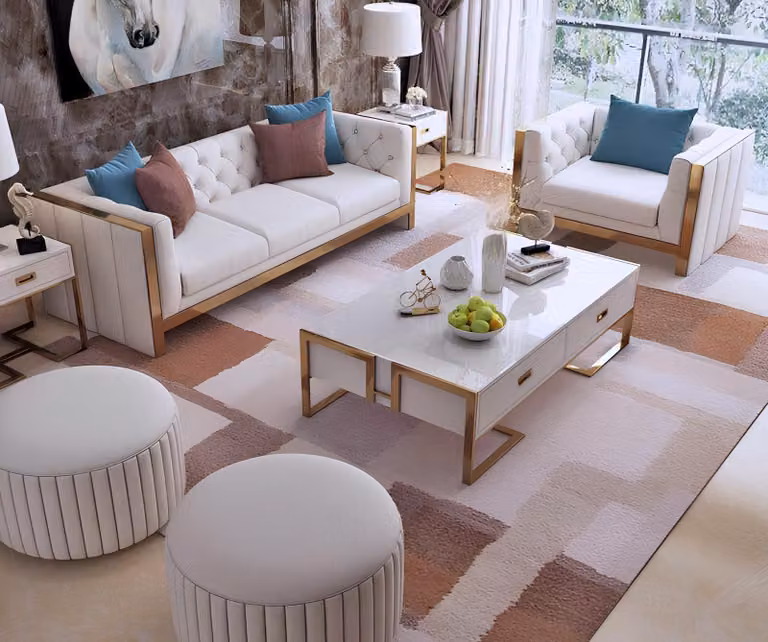 Dreisitzer Couch Polster Design Sofa 3er Sitz Sofas Zimmer Chesterfield Beige