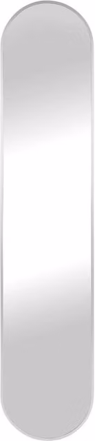 Specchio Hennetved ovale da parete in alluminio argento 35×170 cm