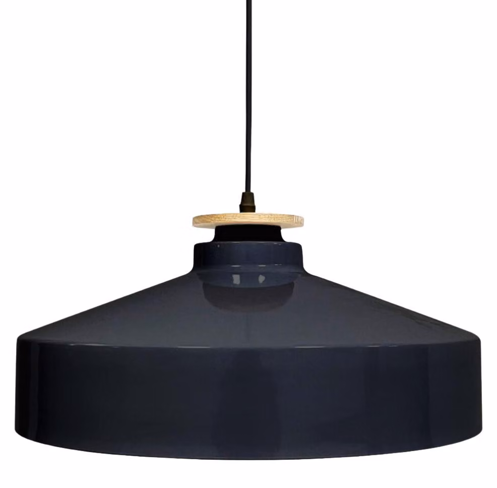 ENOVALITE lampada a sospensione ELED700171, attacco E27, IP20, Ø40 cm, nero, rotonda