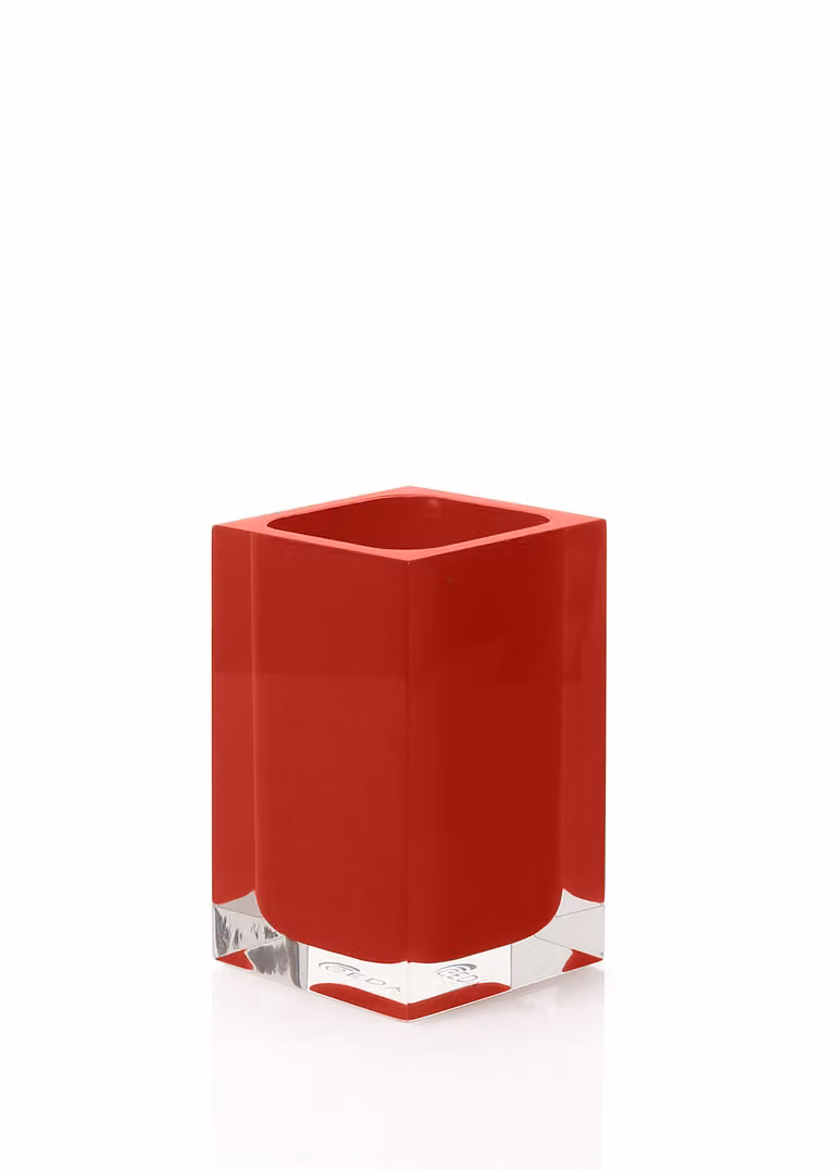 Portaspazzolini d'appoggio in resina RA98 Gedy serie RAINBOW Rosso