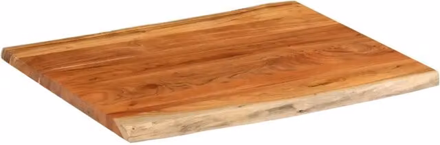 Piano per tavolo rettangolare in legno di acacia marrone con bordi vivi vidaXL L: 110 cm, P: 80 cm, H: 3,8 cm – 1