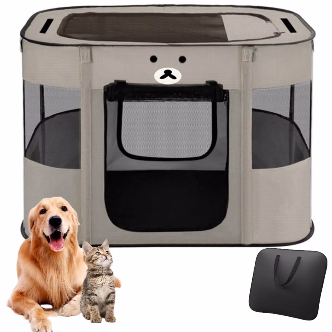 Cuccia portatile per cani - Rifugio pieghevole per animali domestici - Kennel per cani - Cuccia per gatti - Spazio privato - 70 x 55 x 45 cm - Tenda per animali domestici