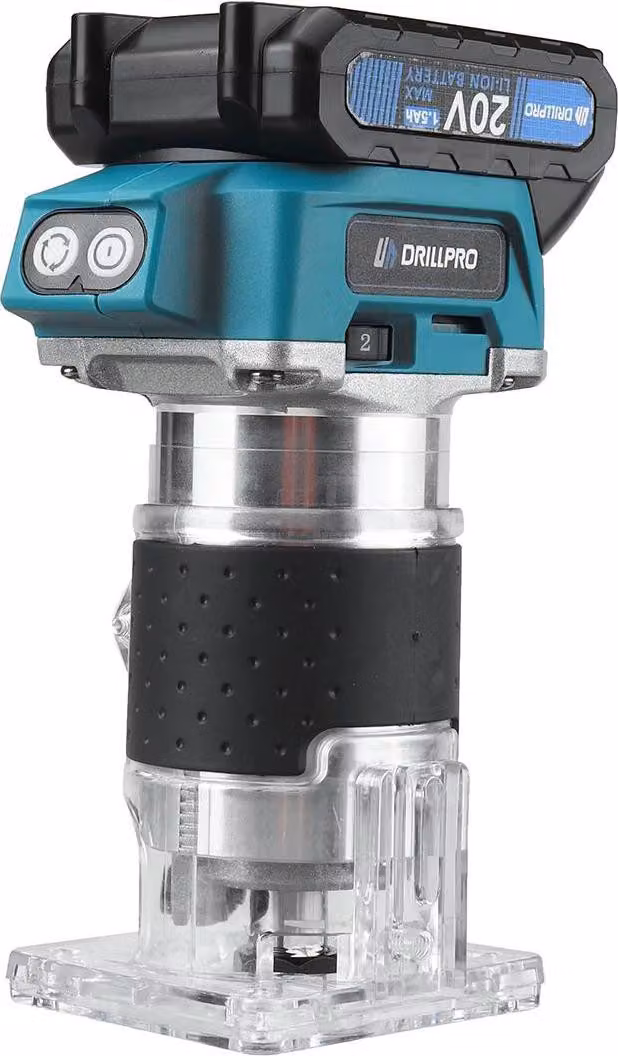 Fresatrice per bordi a batteria - fresatrice 18V - motore brushless, 30000 giri/min, pinza da 6,35 mm, 440 W, senza batteria - Braun