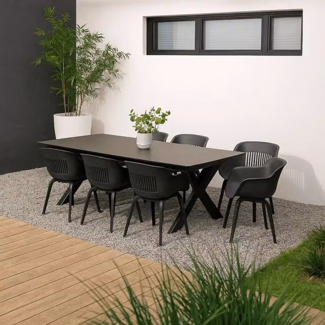 Set di 2 sedie da giardino JILL Element Armchair HARTMAN in metallo e plastica, colore Antracite