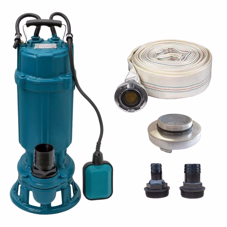 Set IBO Furiatka 1100 + tubo flessibile da 20 m da 2" + raccordo da 2"
