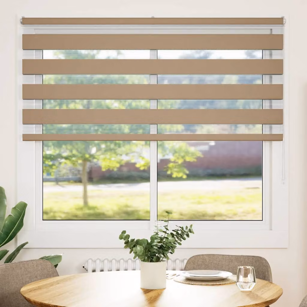 vidaXL Tenda a Rullo Zebra Larghezza Tessuto 160,9 cm Poliestere