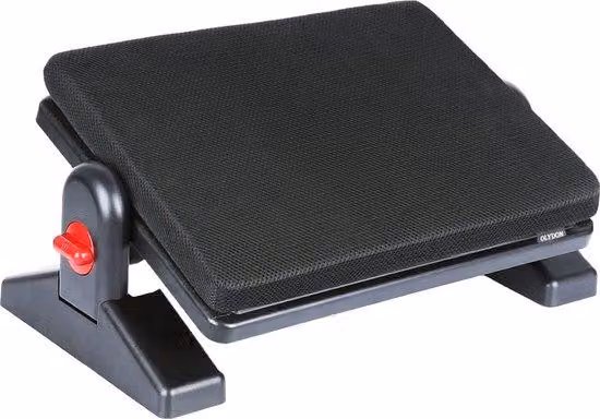 Famanu: Poggiapiedi ergonomico, regolabile in altezza e inclinazione, con cuscino in memory foam rimovibile