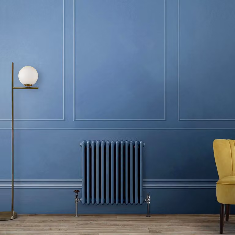 Radiatore Orizzontale a Colonne (3 Colonne) 600mm x 605mm - Blu (Deep Sea Blu) - Regent