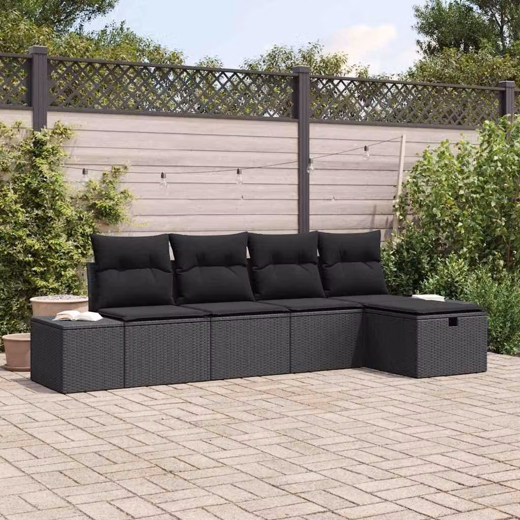 Maison Exclusive - Set di divani da esterno, 6 pezzi, in rattan sintetico