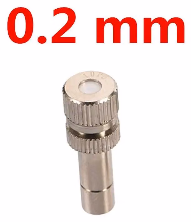 Ugelli antinebbia, design con sistema di connessione rapida, robusta struttura in ottone, 0,2 mm