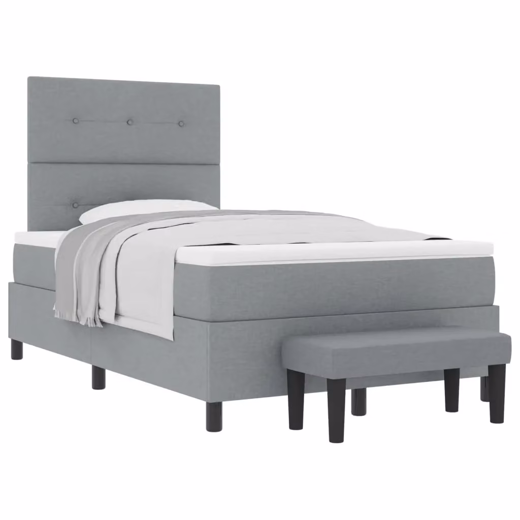 Letto ibrido con molle a tasche e cassetti vidaXL in tessuto grigio L/P: 120 x 200 cm – 2
