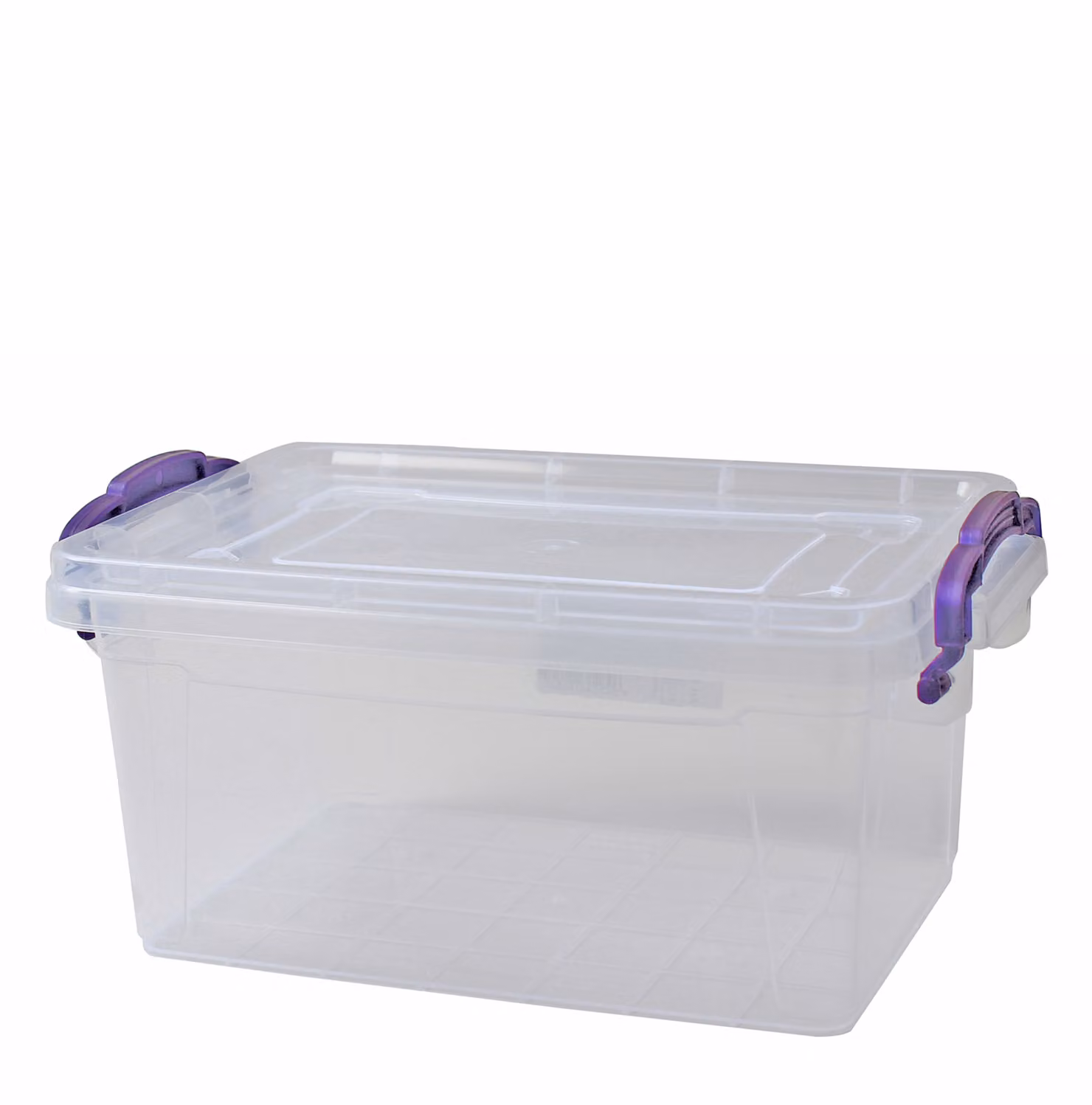 Scatola Livinja SOFIA, 13,7 L, 42x27,5x17,5 cm, trasparente, manici neri, per alimenti, PP