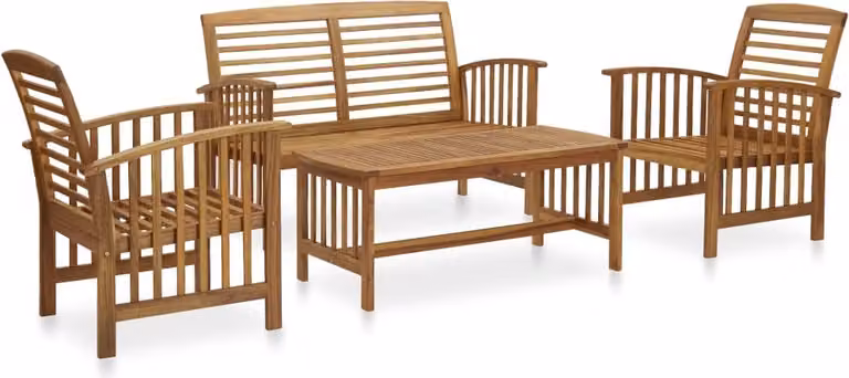 Maison Exclusive - Set Divani da Giardino 4 pz in Legno Massello di Acacia