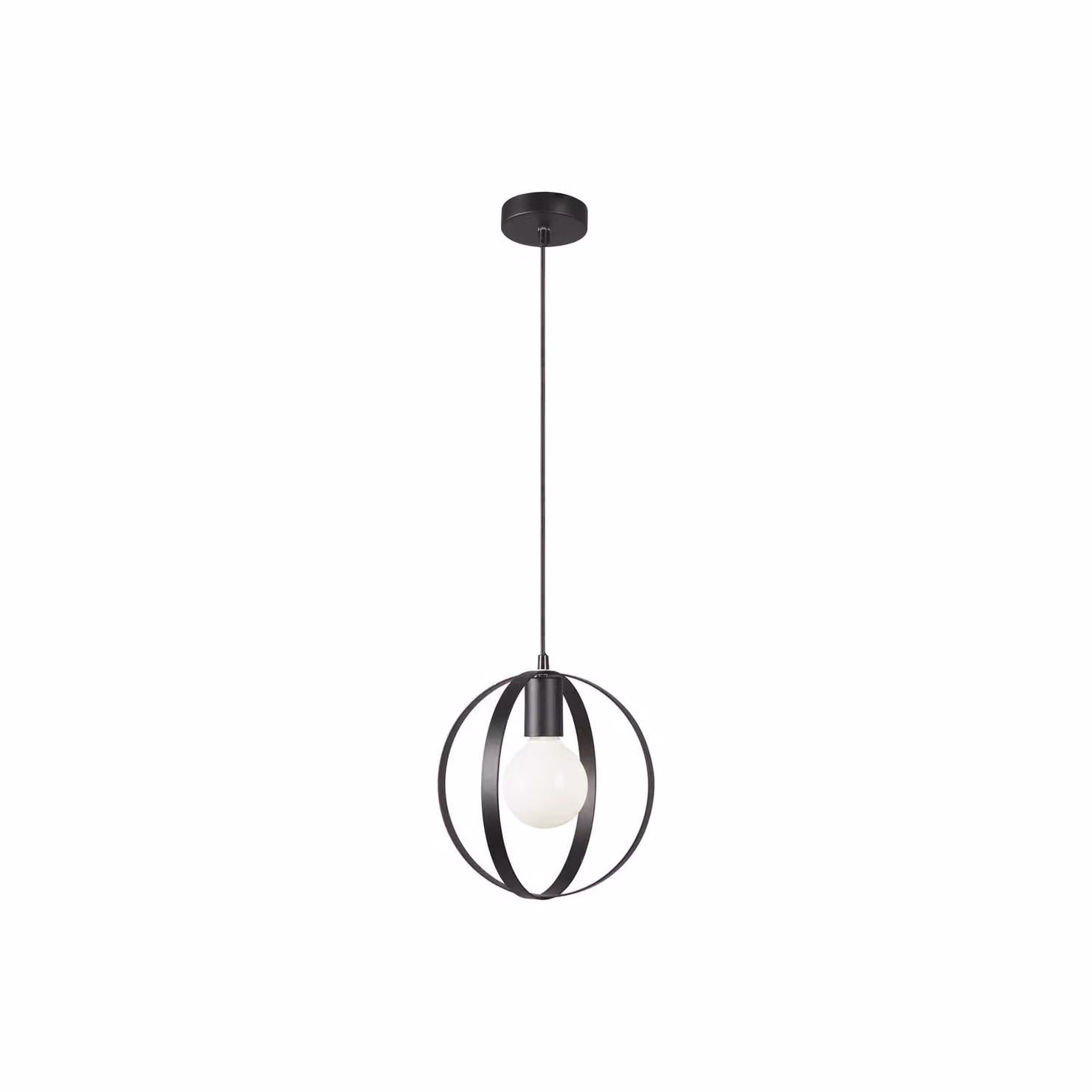 Viokef Lampada a sospensione Malou, dimmerabile, Nero, Soggiorno / Sala da pranzo, Metallo, Lampada a sospensione