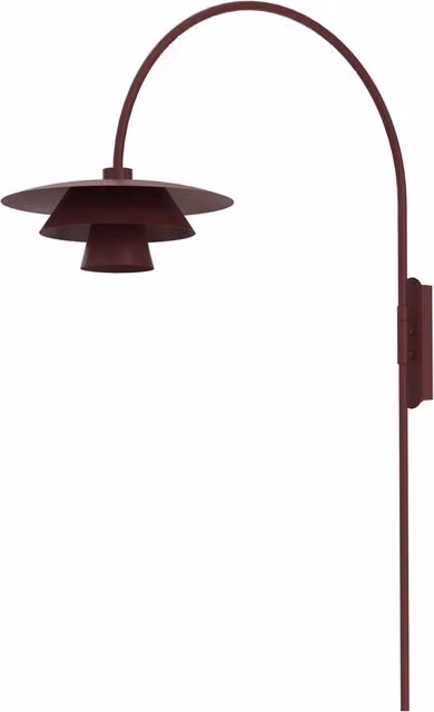 Applique decorativa Plato Luminex rossa in metallo con attacco E27