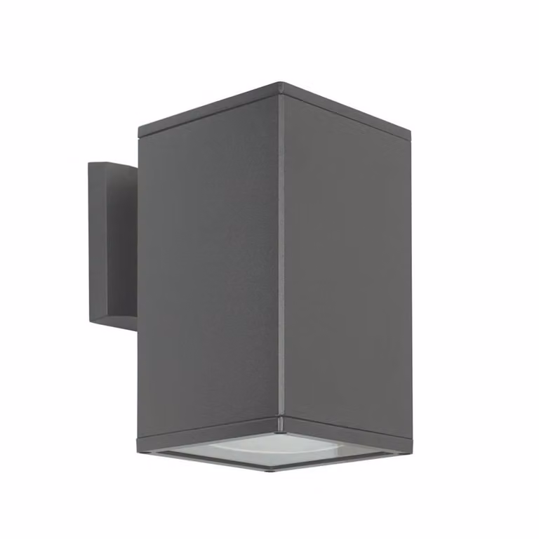 Lampada da parete esterna, dimensioni 20x12 cm, 1 attacco E27, colore grigio scuro, grado di protezione IP54, modello SU-MA 8002 DG