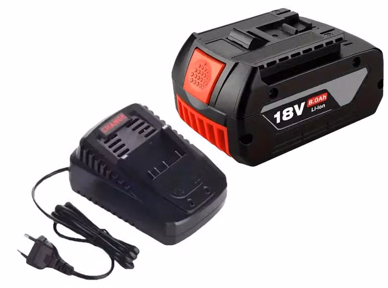 Batterie ricaricabili, capacità 8000mAh, compatibili con utensili elettrici da 18V, 1 caricabatterie da 8.0Ah
