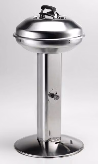 Barbecue a carbone Ompagrill Venus 485 Pro in acciaio color argento con griglia Ø 44 cm – 1