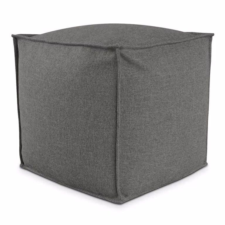 POUF QUADRATO PIUMA 80x80 cm Tortora