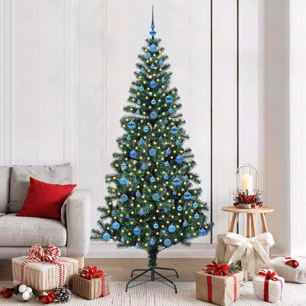 Maison Exclusive - Albero di Natale artificiale illuminato, verde, 210 cm