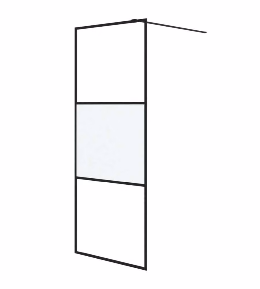 Parete Doccia Walk in vidaXL in Vetro Semi Smerigliato ESG, L: 80 cm, H: 195 cm – 2