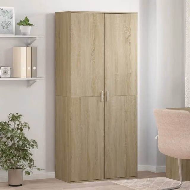 Scarpiera-Scaffale per scarpe Rovere Sonoma 80x39x178 cm in Legno Multistrato