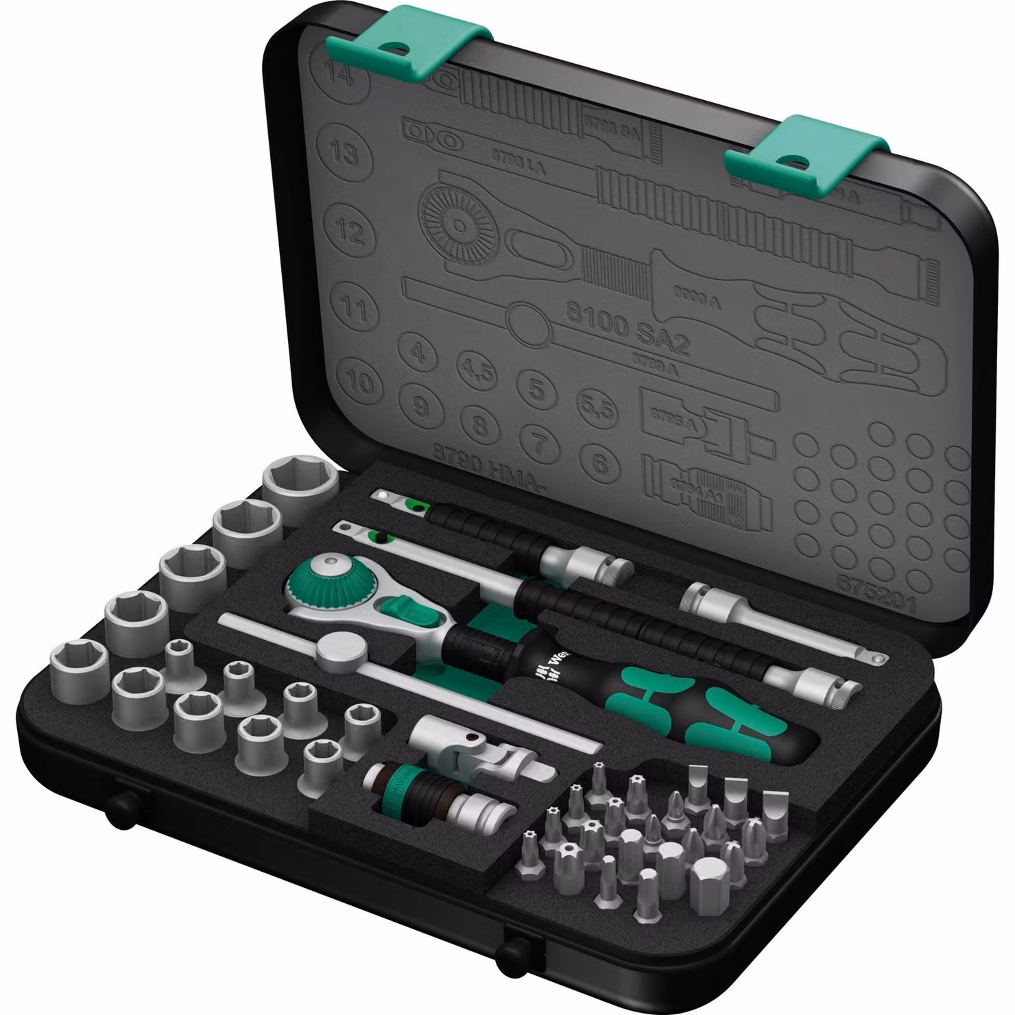 Set di chiavi a bussola da 1/4" (42 pezzi) ZYKLOP speed Wera | 4013288121103