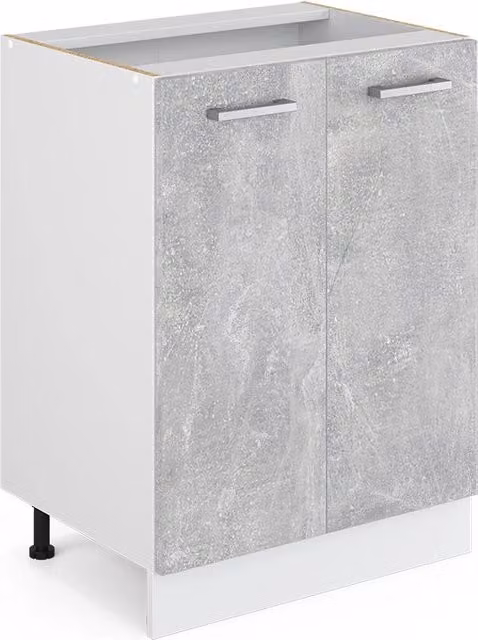 Mobiletto base cucina Vicco R-Line Calcestruzzo e Bianco L: 60 cm