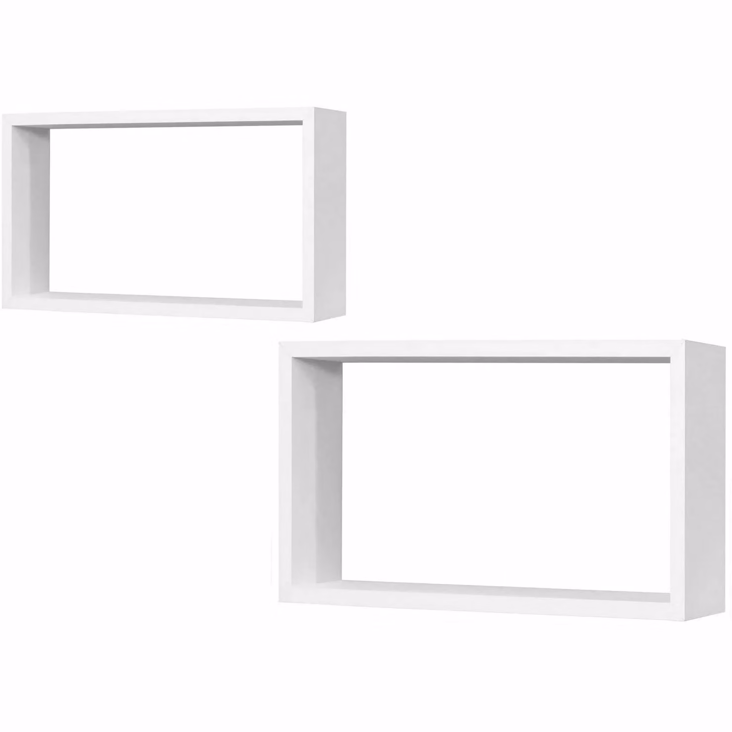 VESTIAMO CASA - Set di 2 Mensole da Parete in Legno Bianco Opaco – 1