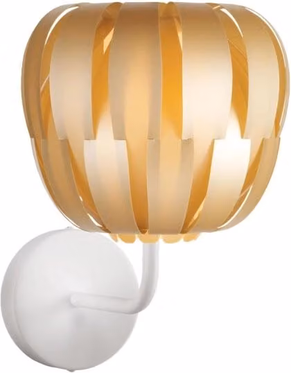 Applique Moderna Queen Linea Zero Polilux in Metallo e Plastica Oro e Bianco con 1 Luce E27 – 1