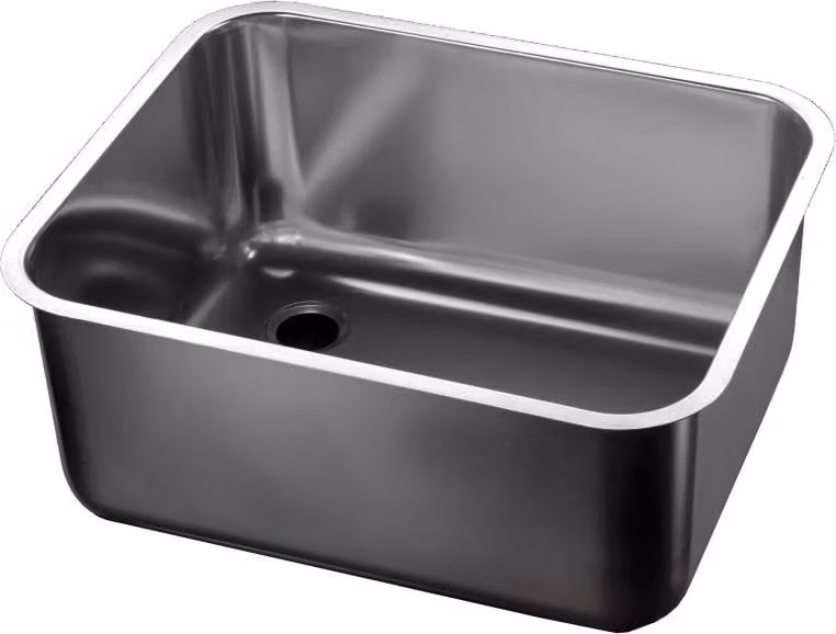 Lavello Combisteel in acciaio inox con tubo di troppopieno 600x500x200mm