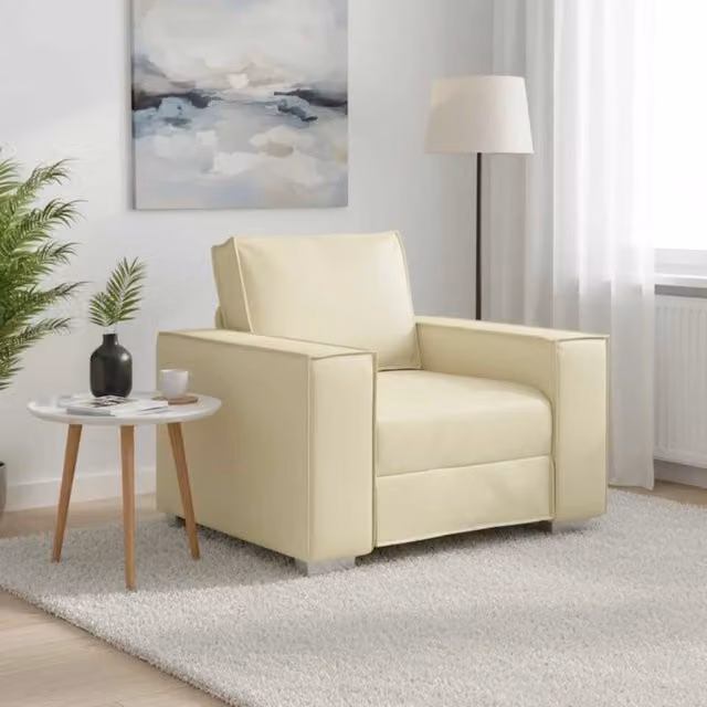 Divano-Sofa-Divanetto Crema 99 x 78 x 84 cm Tessuto