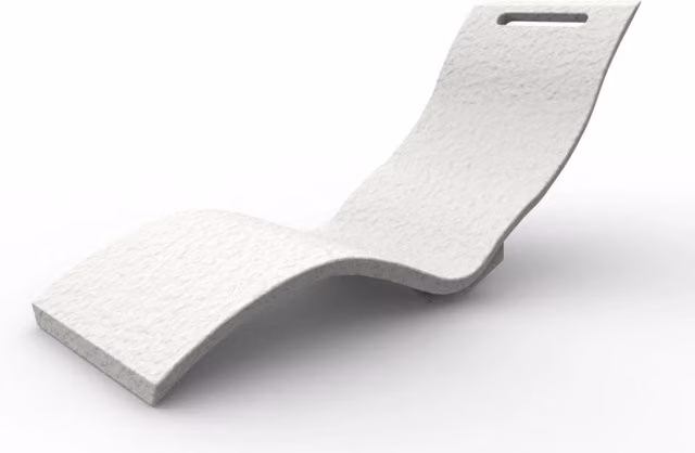 Lettino Chaise Longue da Esterno Arkema Serendipity Hybrida Bianca con Seduta a Terra Ergonomica