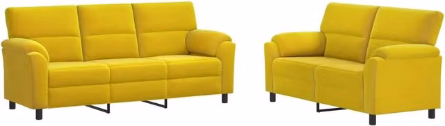 Set di divani 2 pcs Giallo Velluto 3430511