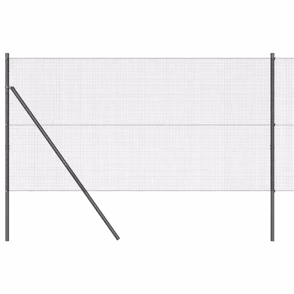 Recinzione a rete saldata vidaXL da fissare a terra, Grigio, L: 50 cm, H: 1 m – 2