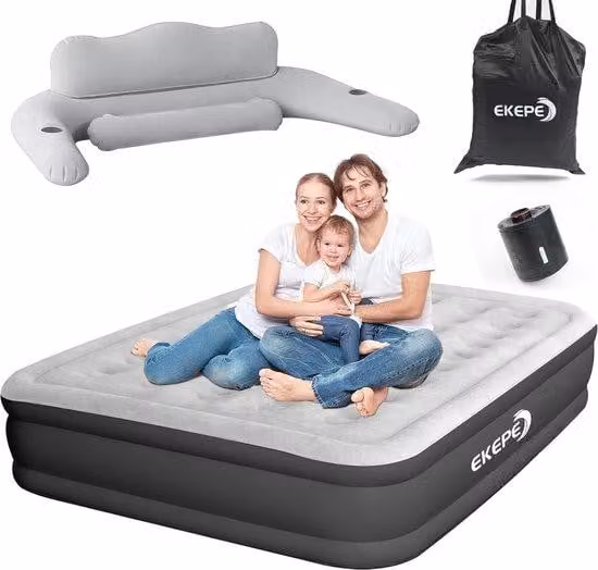 Materasso gonfiabile con pompa elettrica, comodo, resistente, da campeggio