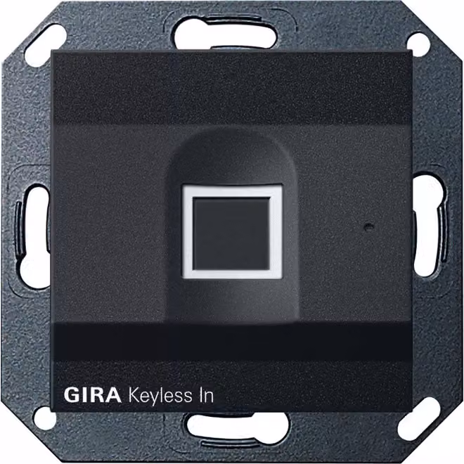 Gira Gira Keyless In Lettore di impronte digitali Sistema 55 Nero m 2617005