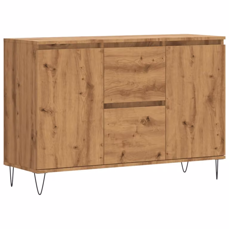 Credenza Rovere Artigianale 101,5x35x70 cm in Legno Multistrato