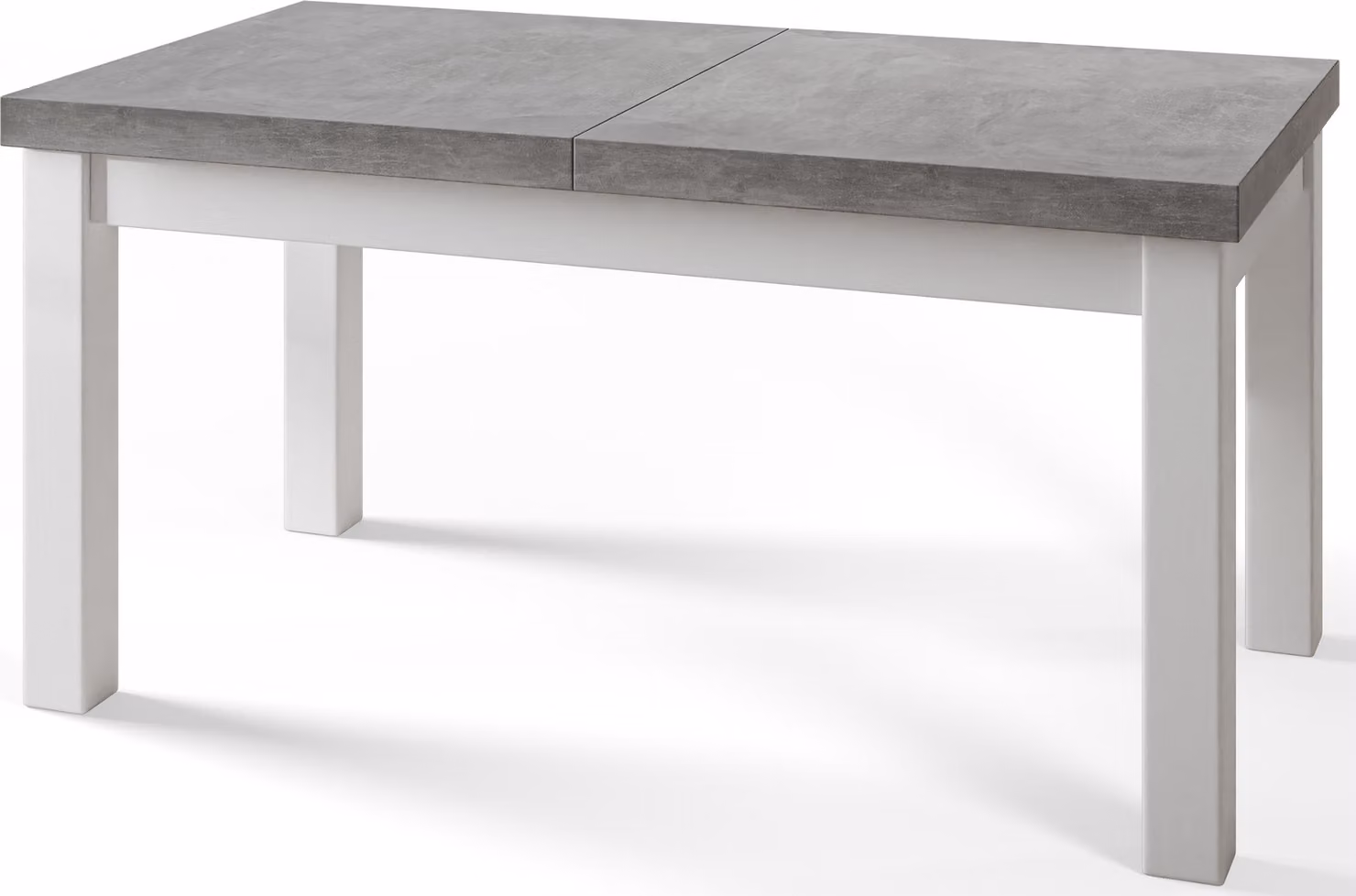 Tavolo da pranzo 140 cm / 180 cm, Tavolo allungabile, Tavolo da cucina, Tavolo da pranzo, Tavolo da soggiorno, Tavolo da camera, Tavolo moderno, Tavolo a soppalco, Gambe bianche, Classico, 140x80, Helles atelier