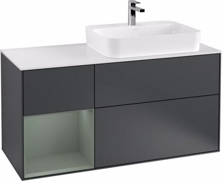 V&B Vanity unit illuminazione a parete Finion 120cm, Pl w m, Rg l Ol m La, md b m Lac