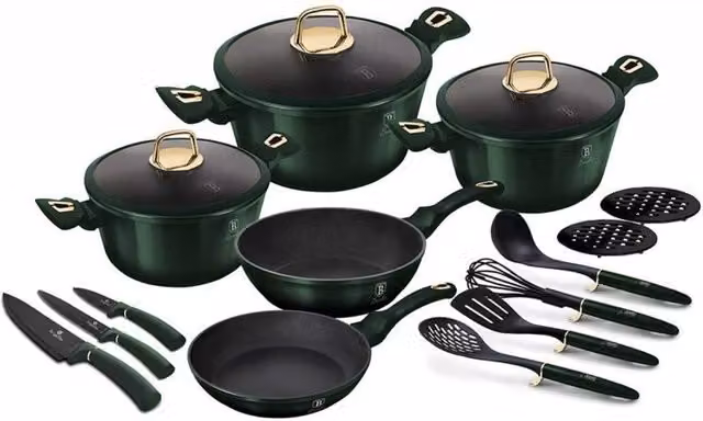 Berlinger haus BH-7043 Set di pentole Emerald con utensili
