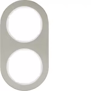 Berker 10122014 Cornice in acciaio inossidabile/bianco polare Serie R.classic