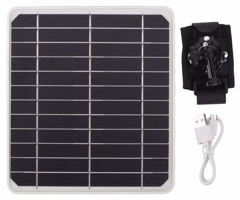 Pannello solare da 20W, 5V 2A, grado di protezione IP67, con connessione USB-C/DC, adatto per smartphone e ventilatori