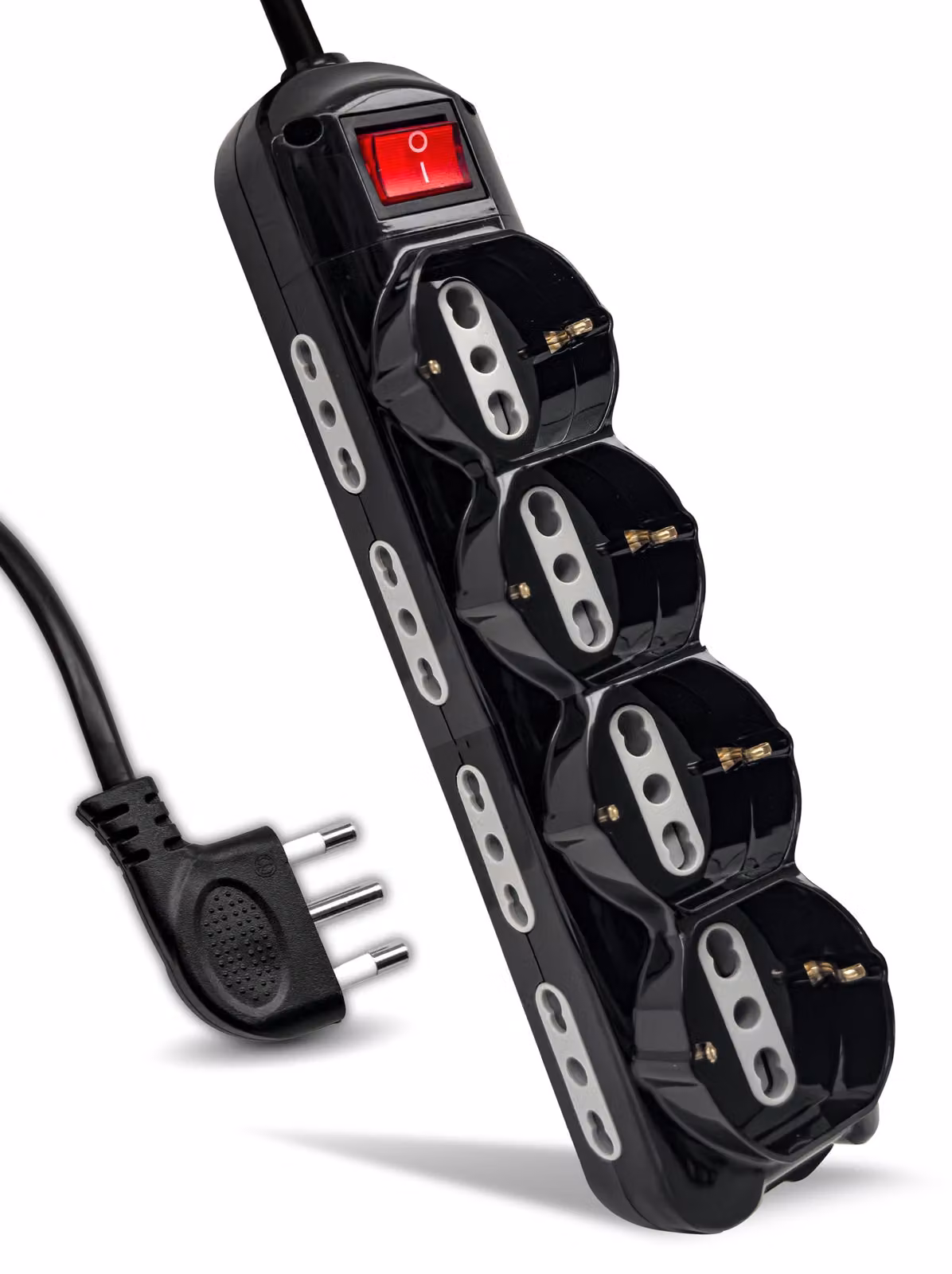 Presa multipla elettrica V-TAC, nera, con 12 prese, interruttore e 1, [unità di misura mancante]